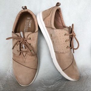 Toms - Sneakers Rose Gold Pink Cute Tennis Shoes Faux Suede - Size 8